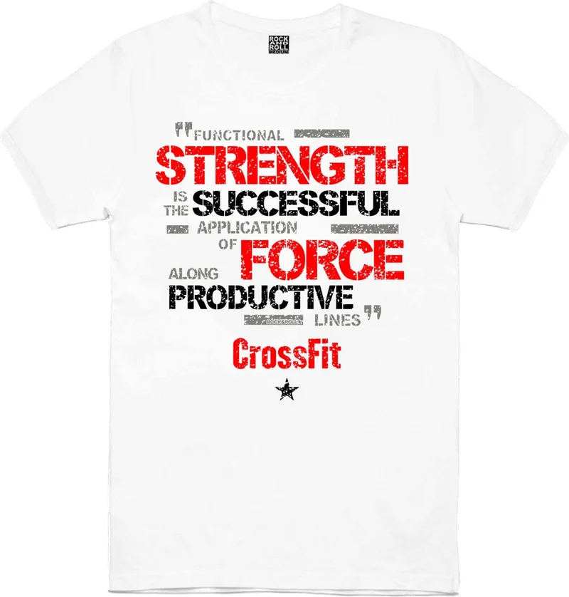 Rock&Roll Strong Crossfit White Men's T-shirt