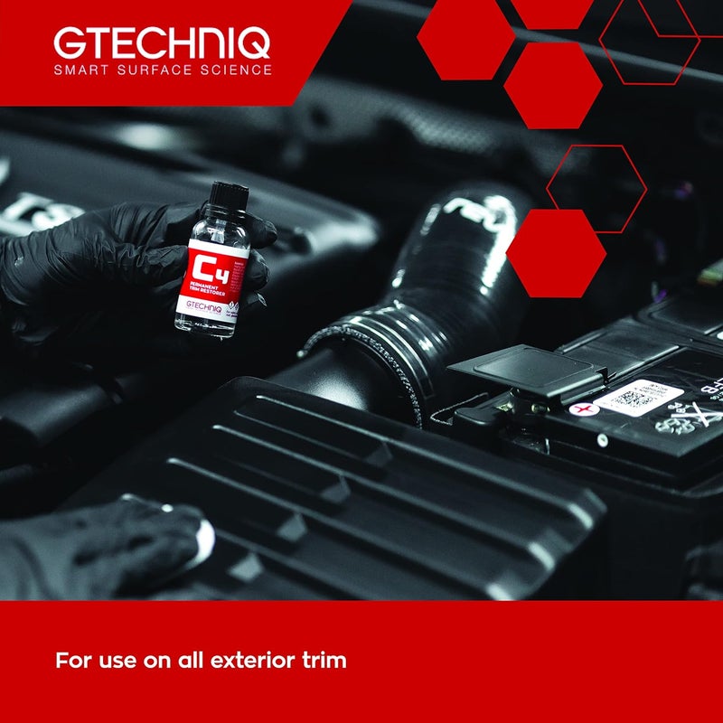 Gtechniq C4 Permanent Trim Restorer 15ml - Revitalize Tired, Faded, Discoloured Car and Vehicle Trim - Premium Weather Protection, UV Resistant, Leaves No Unattractive Gloss - 2 Year Durability - Image 3