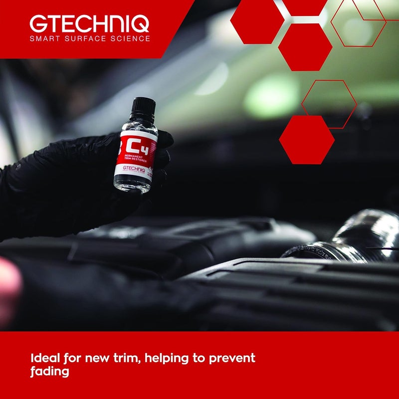Gtechniq C4 Permanent Trim Restorer 15ml - Revitalize Tired, Faded, Discoloured Car and Vehicle Trim - Premium Weather Protection, UV Resistant, Leaves No Unattractive Gloss - 2 Year Durability - Image 2
