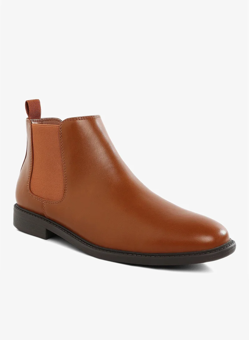 London Rag London Rag Men's Faux Leather Chelsea Boots in Tan