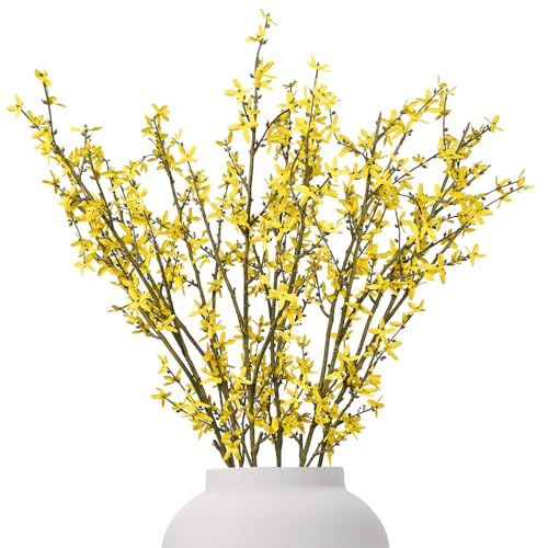 Melorca&Guilla Artificial Plants,4PCS 46" Green Faux Branches for Vase,Faux Greenery Stems Vase Branches Fake Plants Artificial Branches Artificial Flowers for Shop Garden Office Home Décor - Image 1