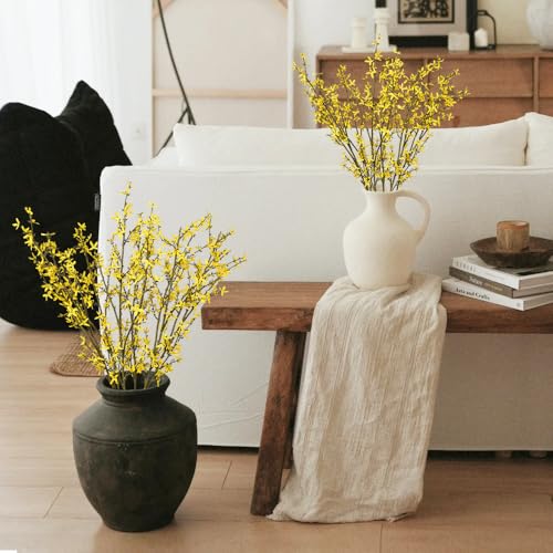 Melorca&Guilla Artificial Plants,4PCS 46" Green Faux Branches for Vase,Faux Greenery Stems Vase Branches Fake Plants Artificial Branches Artificial Flowers for Shop Garden Office Home Décor - Image 5