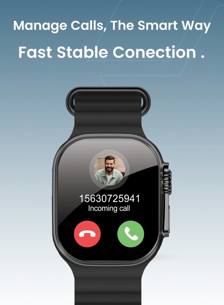 Moxedo Curve Smartwatch Chat GPT AI Assistant Compatible with Android & iOS with 2.01"Super AMOLED Display, Bluetooth Calling, Wireless Charging, IP68 Waterproof, Health & Fitness Tracker – Black - Image 3