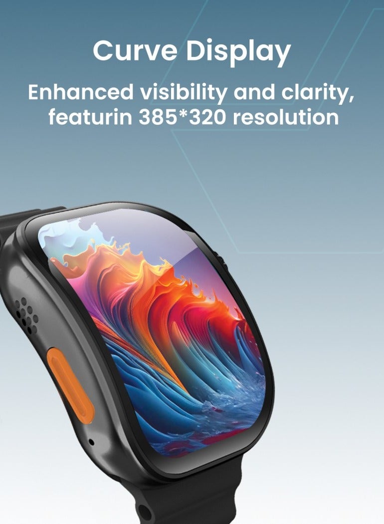 Moxedo Curve Smartwatch Chat GPT AI Assistant Compatible with Android & iOS with 2.01"Super AMOLED Display, Bluetooth Calling, Wireless Charging, IP68 Waterproof, Health & Fitness Tracker – Black - Image 5