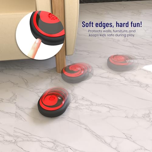 Mirana Baby Air Ball | Hoverball Puck Toy for Kids & Toddlers | USB Rechargeable Type-C Battery Powered Football | Indoor Floating Hover Soccer Ball | Best Gift for Boys and Girls 2-10 Year (Red) - Image 4