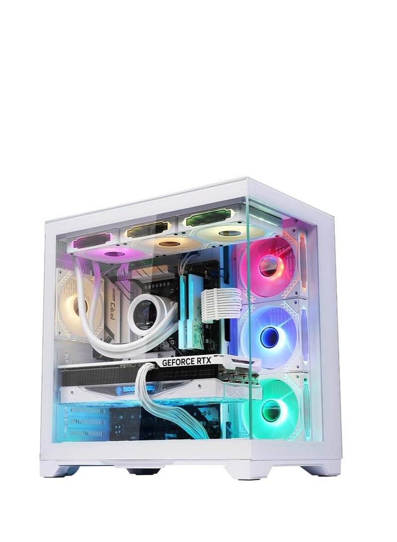 WJCOOLMAN حافظة ألعاب WJ Coolman ROBIN II PRO-PLUS ATX مع 7 مراوح ARGB | WJ-C-ROBINII- WHITE - Image 1