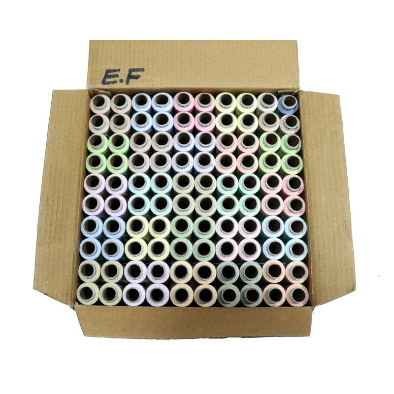 TOREX 3 ply 150 Meter Polyester Sewing and Stitching Thread Multicolor Tailor Thread colorfull100 pcs Box - Image 1