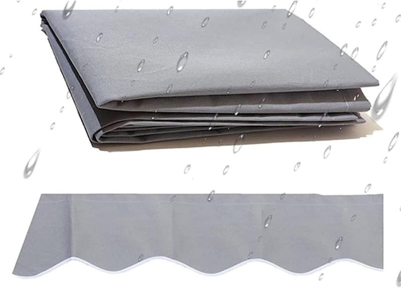 DAZULI Garden Patio Awning Replacement Fabric Top Cover Front Valance (Without Frame) Water-Resistant Polyester Replacement Cover 95% Uv Block Sunscreen Canopy(Size:22.9x11.5ft,Color:Gray) - Image 1