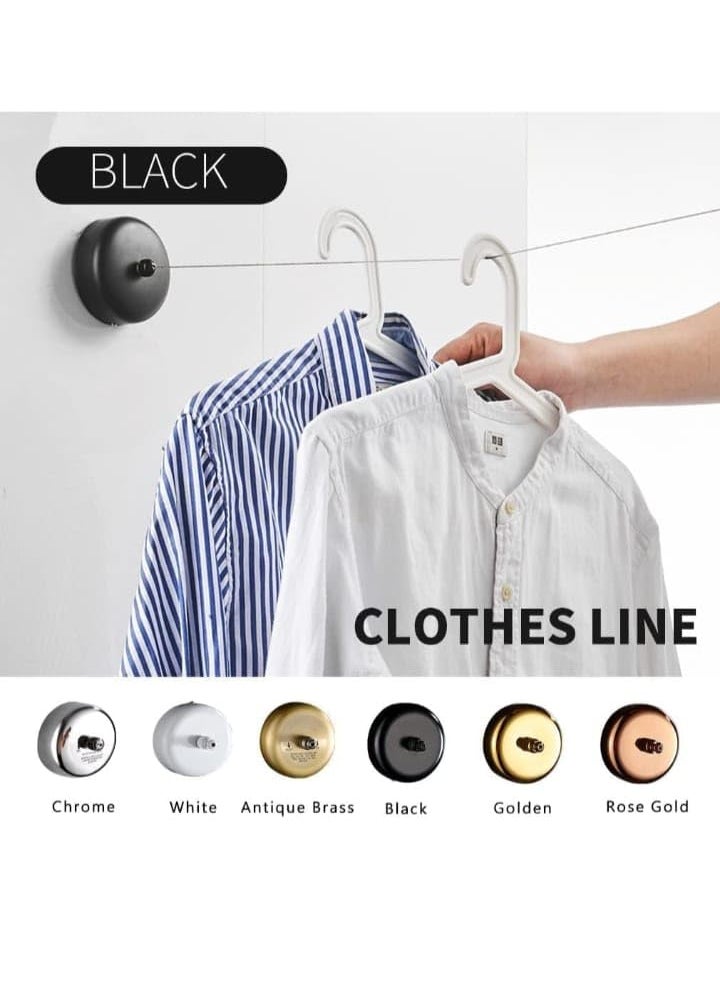 NISHWARE NISHWARE Stainless Steel Retractable Adjustable Lockable Hanging Washing Line Pack of 1 Black  - Image 3