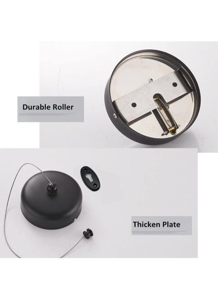 NISHWARE NISHWARE Stainless Steel Retractable Adjustable Lockable Hanging Washing Line Pack of 1 Black  - Image 4