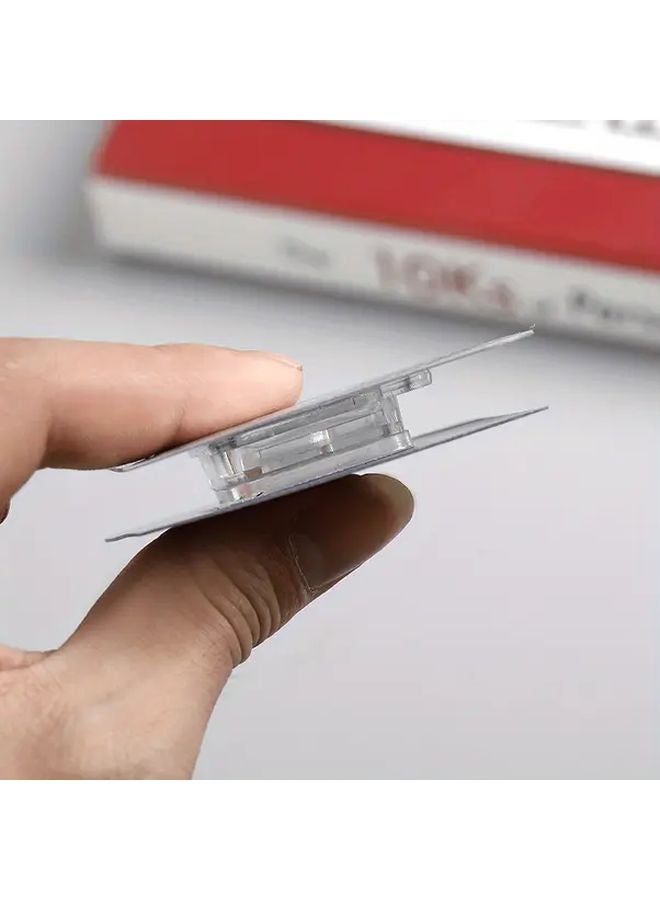 زوجان من الخطاطيف الجدارية الأفقية الشفافة ذاتية اللصق سهلة التركيب بدون حفر خطاطيف متعددة الاستخدامات - Image 3