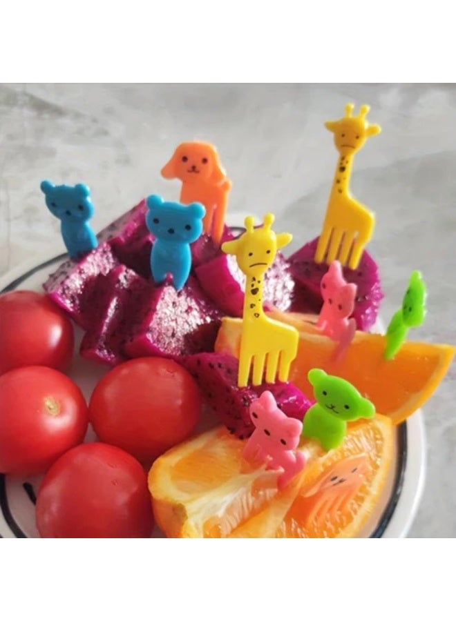 مجموعة شوك الفاكهة من 10 قطع - شوك قابلة لإعادة الاستخدام/للمقبلات للفواكه والوجبات الخفيفة والحلويات والحفلات - شوك صغيرة أنيقة للمنزل والبوفيه والحفلات - Image 2