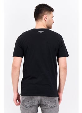 CROSSHATCH Men 5 Pack Crew Neck Short Sleeve Brand Logo T Shirt, Black  - Image 5