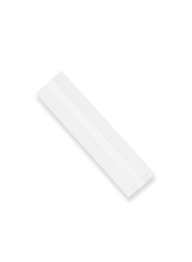 Restaurantware Bag Tek 2.5 x 2 x 9.75 Inch Gusset Bags, 100 Heat Sealable Candy Bags - Food Safe, Package Popcorn or Cookies, Clear Plastic Treat Bags, For Party Favors, Snacks, or Baked Goods, - Image 1