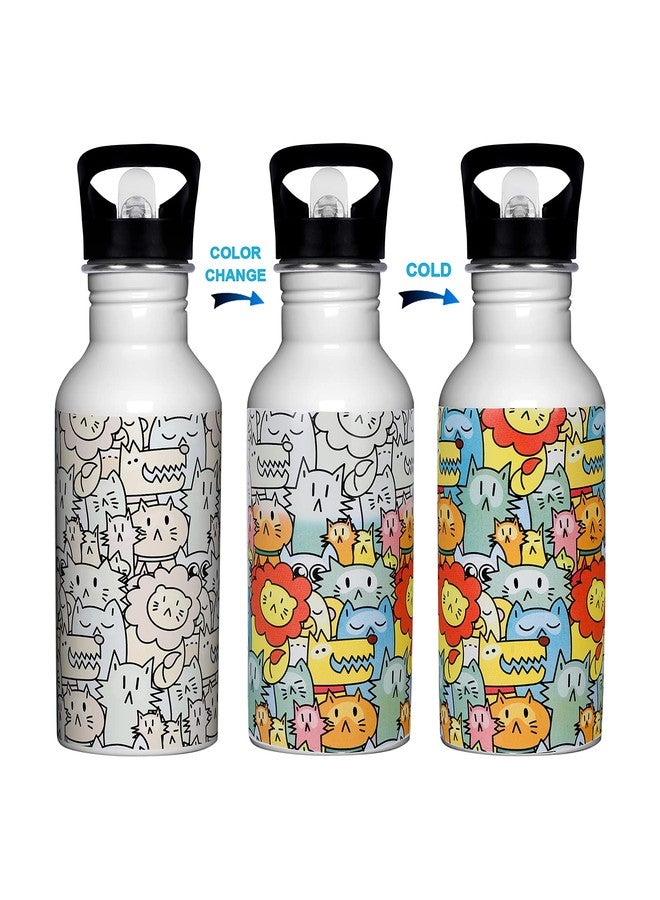 ناك زجاجة سحرية متغيرة اللون من ناك، مصنوعة من الفولاذ المقاوم للصدأ، سعة 600 مل، متعددة الألوان (حيوان) (عبوة من قطعة واحدة) - Image 1