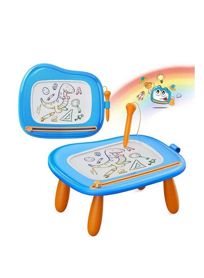 Magnetic Drawing Board for Kids - Toddler Toys for Age 1-2 Boys Girls - Educational Learning Toys for 1 2 3 Year Old Baby Birthday Gifts - Blue - Image 1