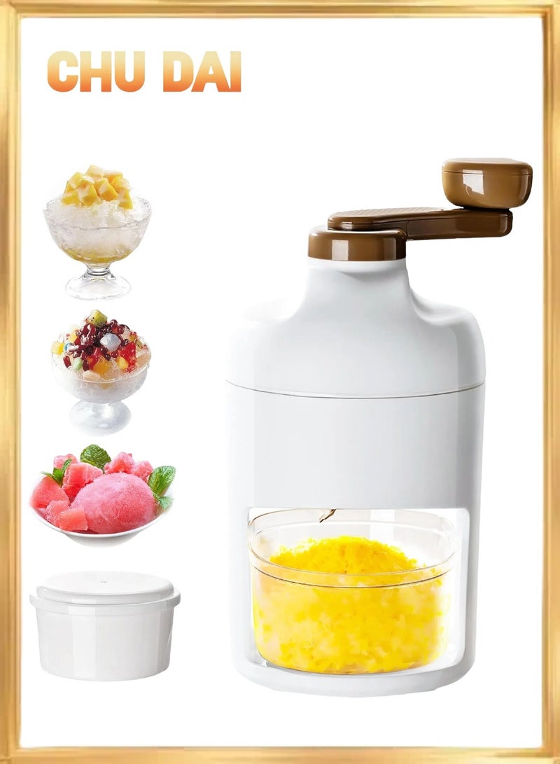 CHU DAI Snow Cone And Shaved Ice Machine, Manual Slushie Machine, Household Crushed Ice Maker, With 2 Models Ice Cube Tray, Easy To Clean And Store, For Making Shaved Ice, Snow Cones, Slushies, ice crusher - Image 1