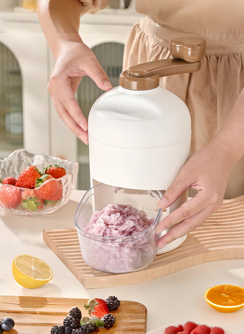 CHU DAI Snow Cone And Shaved Ice Machine, Manual Slushie Machine, Household Crushed Ice Maker, With 2 Models Ice Cube Tray, Easy To Clean And Store, For Making Shaved Ice, Snow Cones, Slushies, ice crusher - Image 2