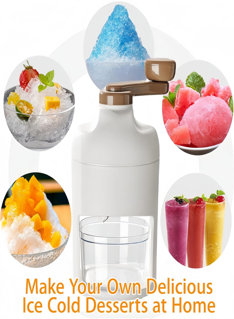 CHU DAI Snow Cone And Shaved Ice Machine, Manual Slushie Machine, Household Crushed Ice Maker, With 2 Models Ice Cube Tray, Easy To Clean And Store, For Making Shaved Ice, Snow Cones, Slushies, ice crusher - Image 5