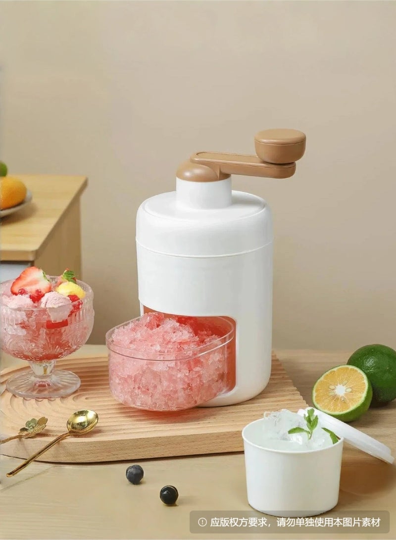 CHU DAI Snow Cone And Shaved Ice Machine, Manual Slushie Machine, Household Crushed Ice Maker, With 2 Models Ice Cube Tray, Easy To Clean And Store, For Making Shaved Ice, Snow Cones, Slushies, ice crusher - Image 2