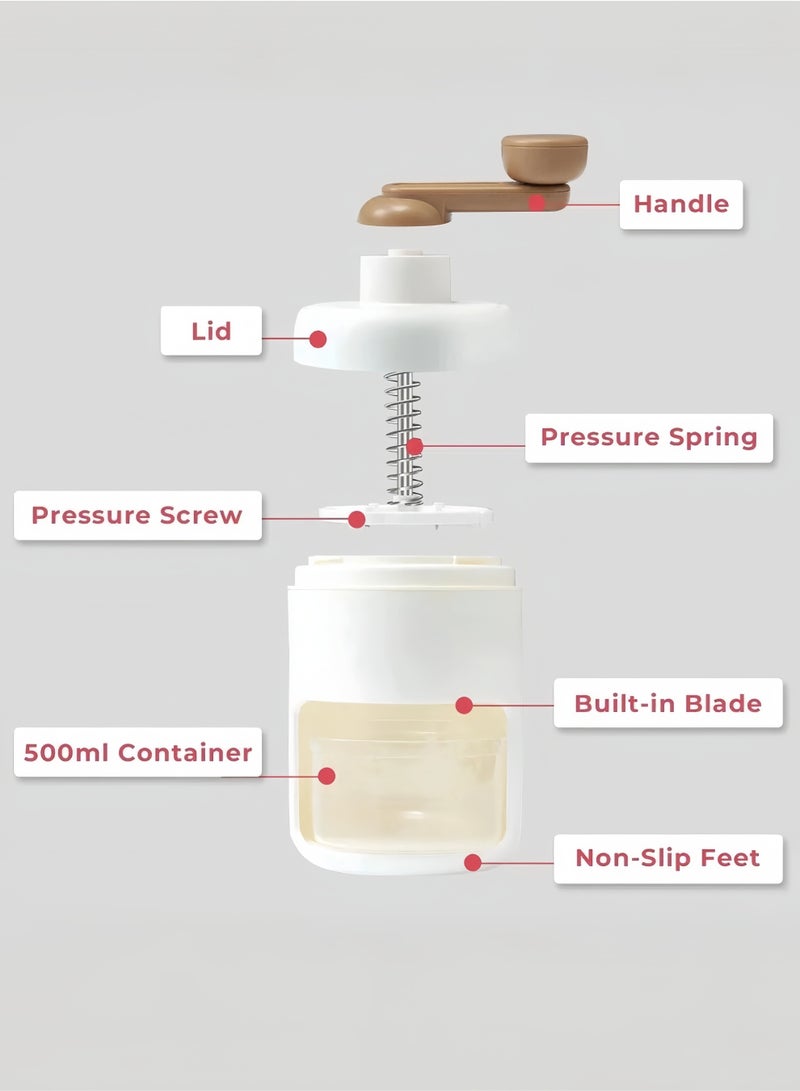 CHU DAI Snow Cone And Shaved Ice Machine, Manual Slushie Machine, Household Crushed Ice Maker, With 2 Models Ice Cube Tray, Easy To Clean And Store, For Making Shaved Ice, Snow Cones, Slushies, ice crusher - Image 4