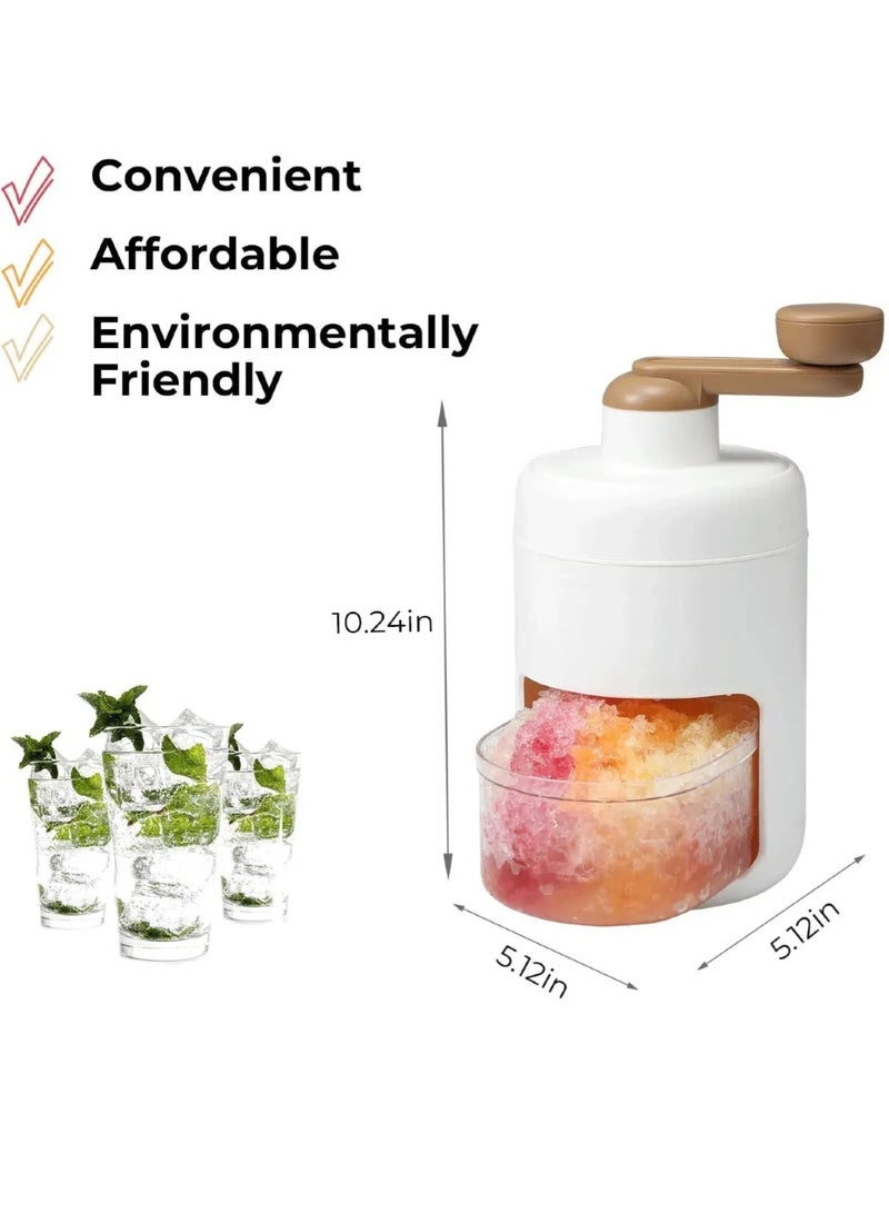 CHU DAI Snow Cone And Shaved Ice Machine, Manual Slushie Machine, Household Crushed Ice Maker, With 2 Models Ice Cube Tray, Easy To Clean And Store, For Making Shaved Ice, Snow Cones, Slushies, ice crusher - Image 3
