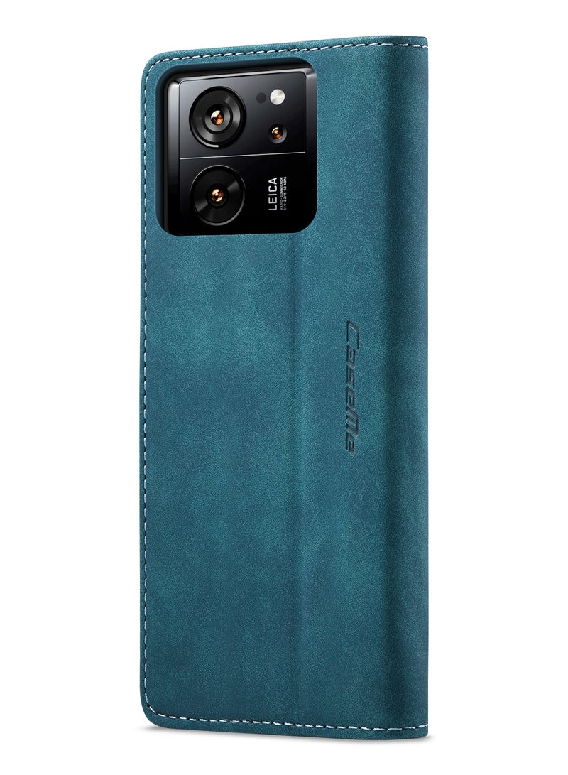 CaseMe Xiaomi 13T/13T pro Case Wallet Case Book Folding Flip Folio Case with Magnetic Kickstand Card Slots Protective Cover - Green - Image 3