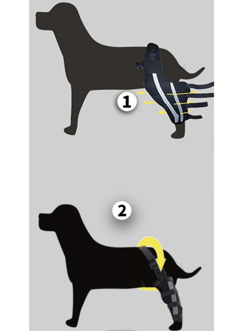 Knee Brace for Dogs ACL with Side Stabilizers,Knee Cap Dislocation, Arthritis - Keeps The Joint Warm and Stable - Extra Support - Reduces Pain and Inflammation, right hind leg Blue - Image 4