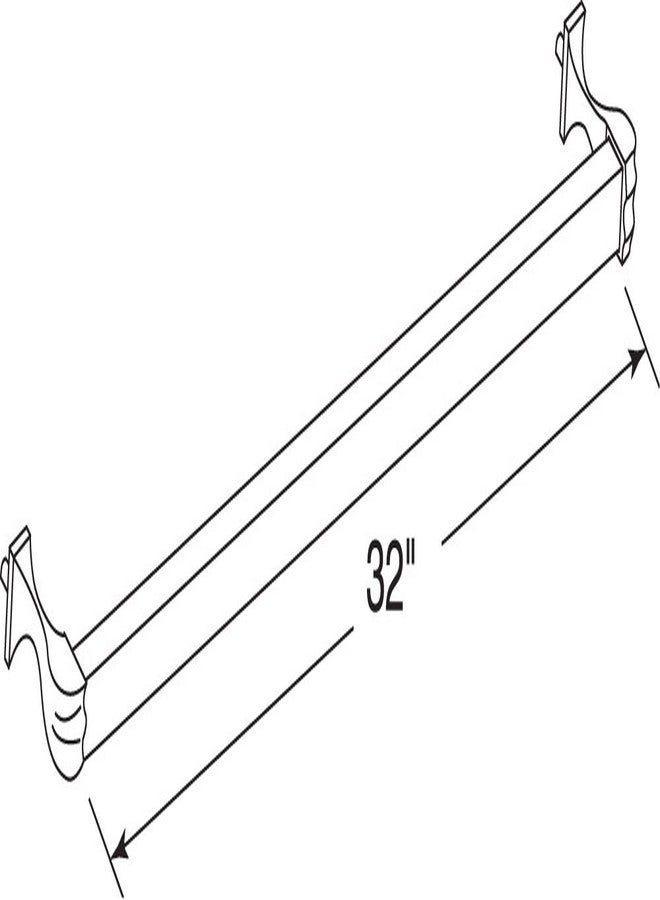 Prime-Line M 6093 32 In., Chrome, Tub and Shower Towel Bar and Bracket (Single Pack) - Image 2