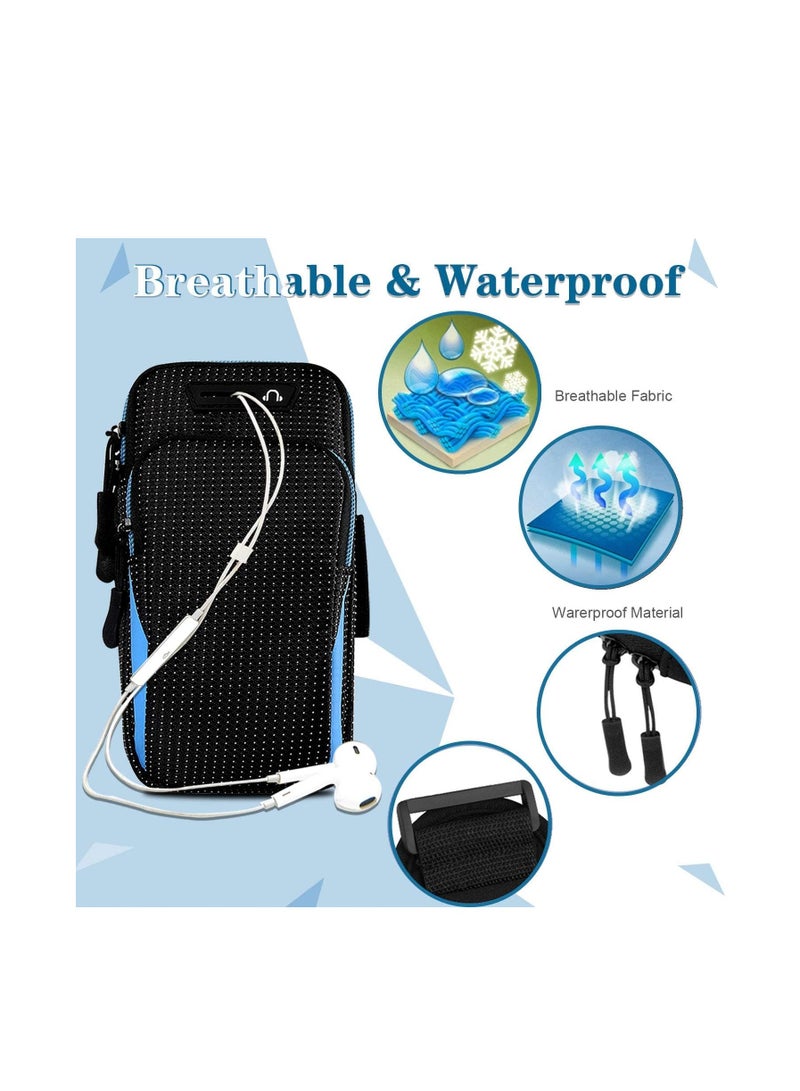 Running Armband, Universal Sports Phone Armband, Waterproof Breathable Running Armband Phone Holder Bag, Running Phone Armband Compatible with Phone - Image 2