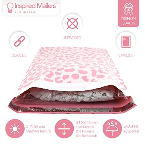 Inspired Mailers - Poly Mailers 16x22-50 Pack - Rose Gold Cheetah - Large Mailing Envelopes - Large Shipping Envelopes - Large Shipping Bags - Big Mailers - Image 2