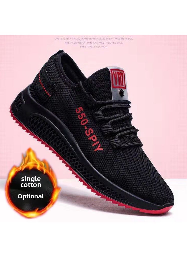 Generic 2019 Summer Womens Mesh Sneakers Breathable Canvas Shoes 550-red [single shoes]] 