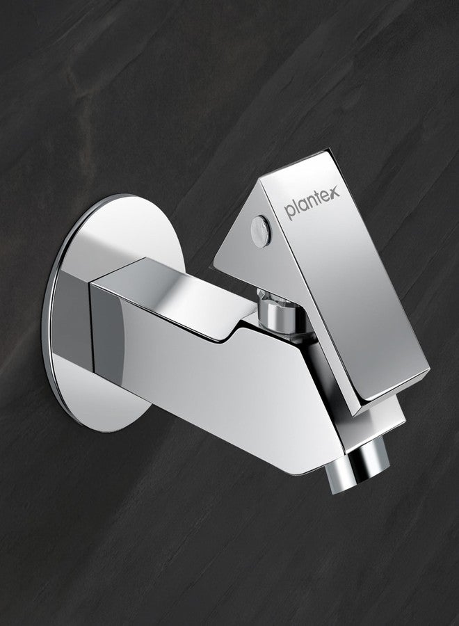 Plantex Pure Brass PRI-302 Bib Cock Tap for Bathroom with Water Saving Aerator/Basin Tap for Bathroom with Brass Wall Flange and Teflon Tape- 7 Year Warranty (Long Body-Chrome) - Image 1