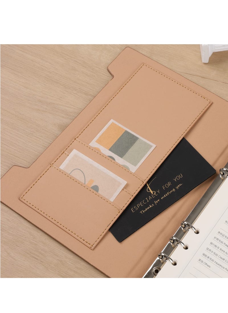 Generic - Classic Leather Journal Notebook Refillable Notebook with Lined Pages Personal Diary Writing Notebook Gifts A5 Business Notebook with Pockets/Pen/Pen Holder (160 Pages Blue) - Image 1
