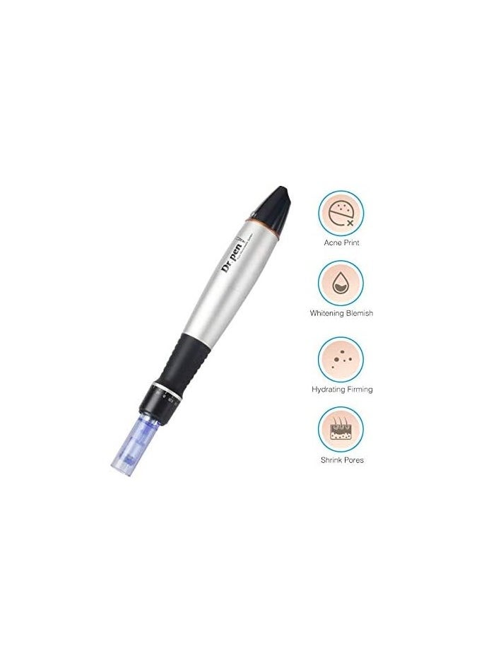 Dr pen - From Dr. Pen A1 Electrode Micro Needle Derma Pen Dr. Pen Ultima A1 Micro Needle Pen is mostly used for facial wrinkles, scars, stretch marks and facial lines It can be used for exfoliation. Use on face, forehead, head, neck, nose, scalp, chin and other body parts such as abdomen Our Dr. Pen is a revolutionary, painless, comfortable and non-surgical home care tool that will give you a healthy, radiant and perfectly smooth skin that all your friends will notice Dr. Pen not only repairs your skin, but it can also be used as a makeup pen or tattoo pen for eyebrows, eyeliner, lips and fine hair lines Easy to use and convenient to carry - Image 1