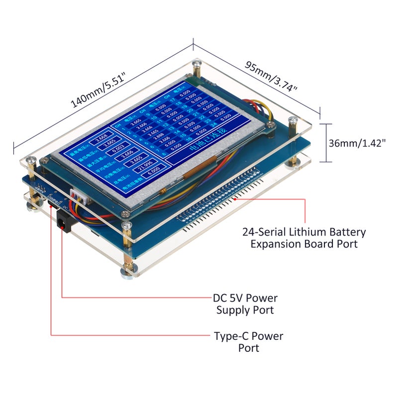24 Series Lithium Battery Voltage Detector with Acrylic Shell Baffle, Equalizer Highly Efficient Repair and Testing Tool, Intelligent Active Differential Pressure Repair Instrument - Image 3