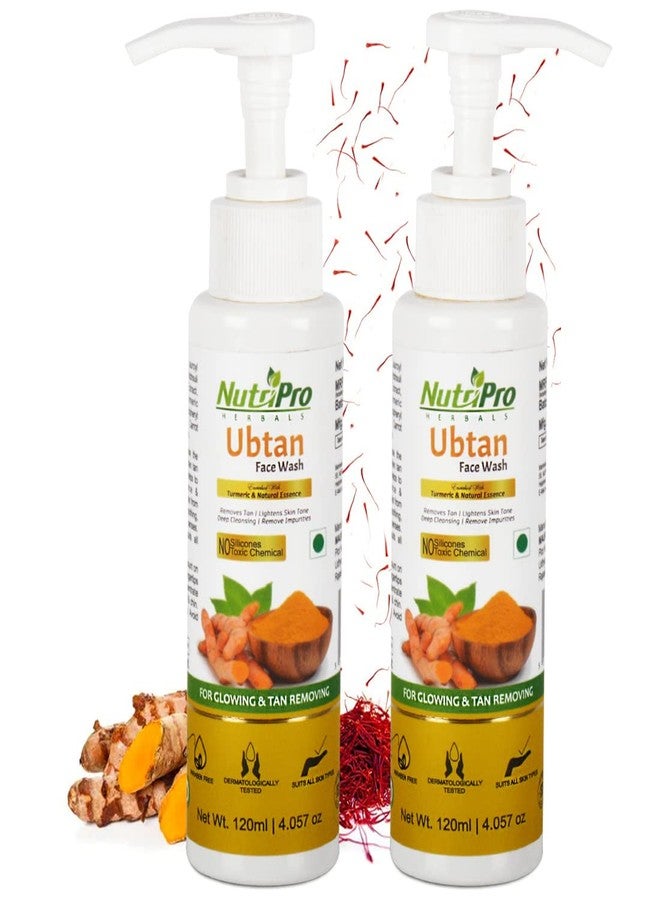 NutriPro Ubtan Face Wash | Enriched With Turmeric & Natural Essence | For Glowing & Tan Removing | Silicones & Paraben Free 240ml (Pack of 2) - Image 1