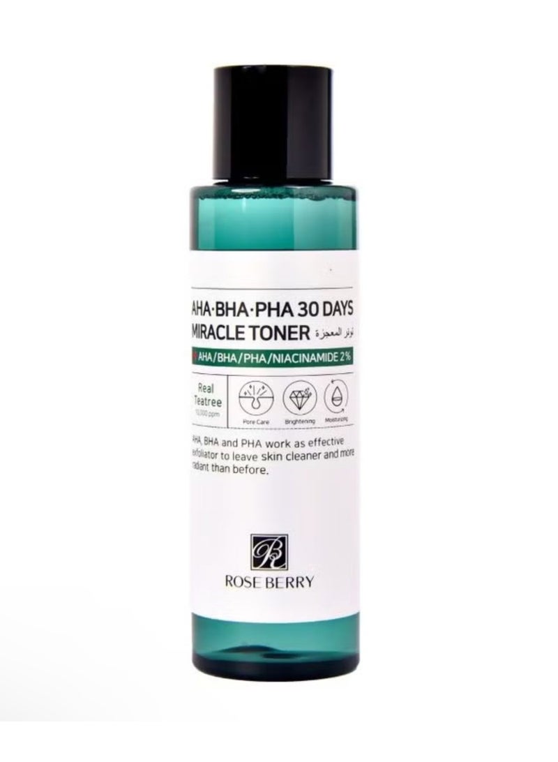 ROSE BERRY AHA • BHA • PHA 30 DAYS MIRACLE SERUM + MIRACLE CREAM +MIRACLE TONER + MIRACLE CLEANSER ACNE CLEAR - Image 3