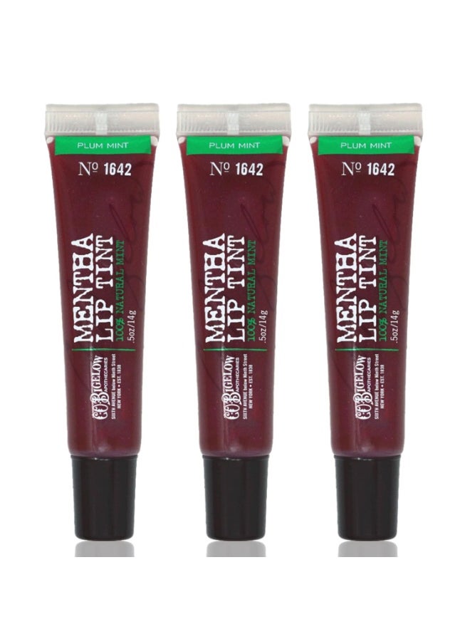 C. O. Bigelow C.O. Bigelow Plum Mint Mentha Lip Tint Trio, Moisturizing Lip Balms for Dry Lips, Light Purple Tinted Gloss, Bulk Balm 3 Pack, 0.5 oz Each  - Image 1
