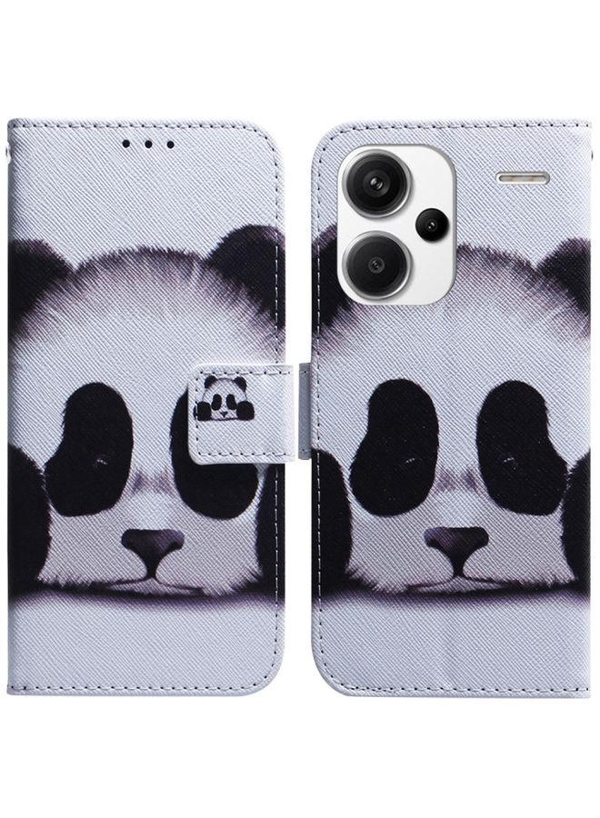 Case Cover For Xiaomi Redmi Note 13 Pro Plus 5G Coloured Drawing Flip Leather Phone Case Panda