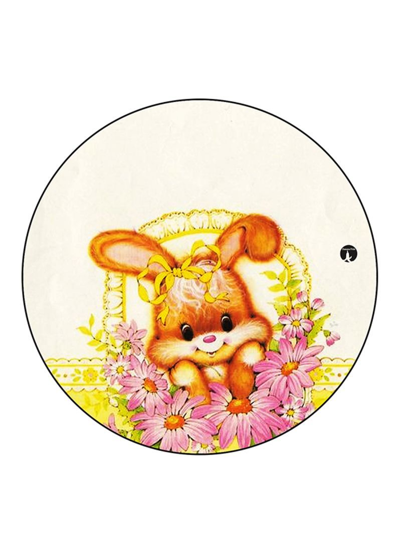 Rabbit Printed Mouse Pad Multicolour