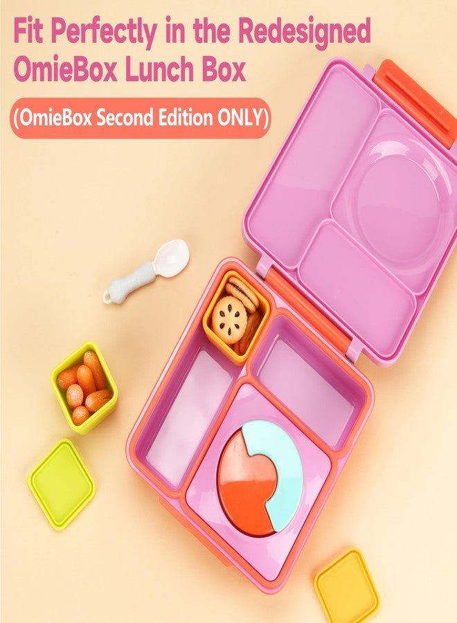 LUVCOSY Silicone Dips Containers Compatible with OmieBox, 2 Pack Salad Dressing Container To Go for Most Bento Lunch Box, Small Snack Condiment Container with Lids for kids - Image 3