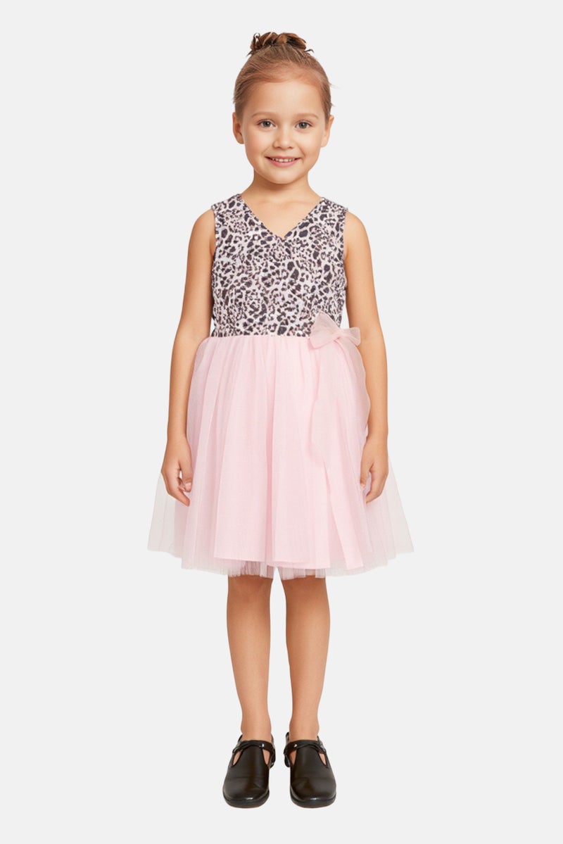 English Laundry Toddlers Girl Animal Print Casual Dress, Multicolor - Image 1