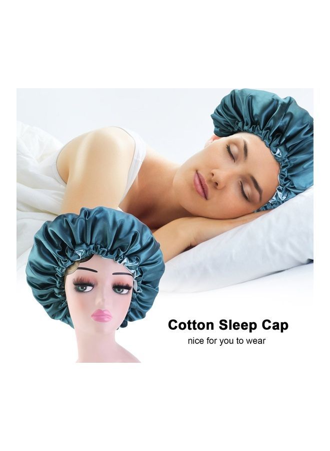 NIBEMINENT Double Sided Hair Cover Bonnet Green One Size - Image 3