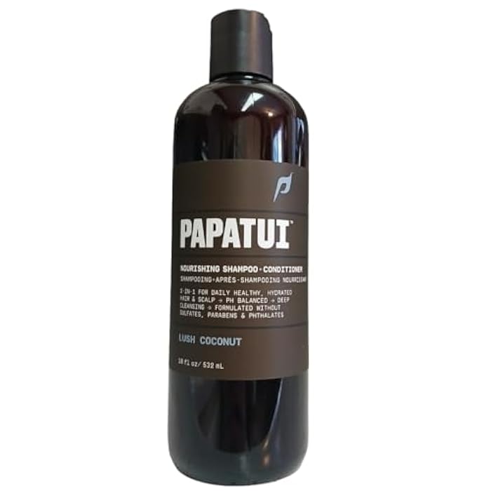 Papatui Nourishing Shampoo+Conditioner 2-in-1 Lush Coconut 18oz - Image 1