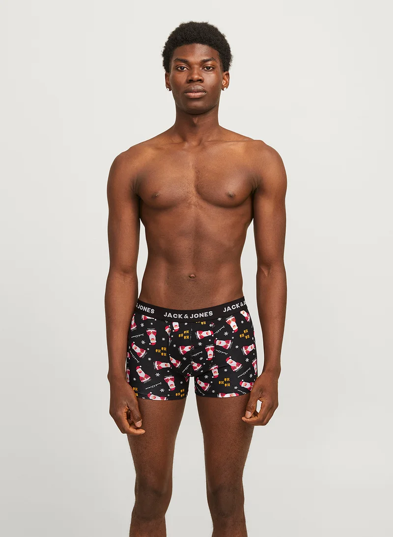 JACK & JONES All Over Printed Trunks & Socks Set