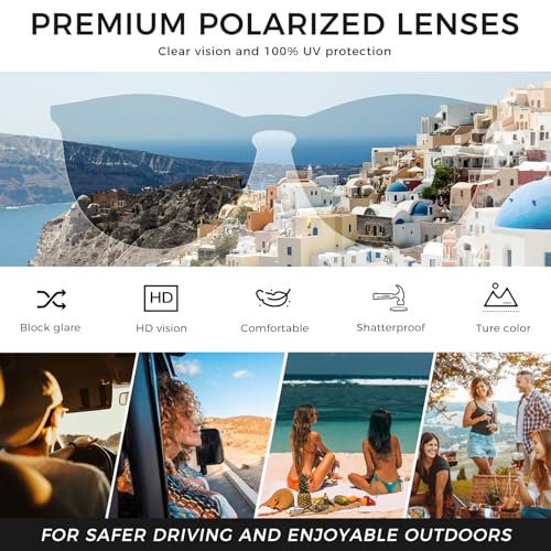 SUNGAIT Premium Vintage Round Sunglasses for Women Men Classic Retro Trendy Style SGT567-TQHSY - Image 4