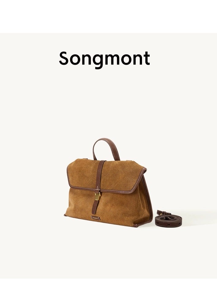 سونغمونت حقيبة سفر صغيرة من سلسلة سونغمونت سونغشانشينغ، حقيبة كتف من الجلد السويدي - Image 1