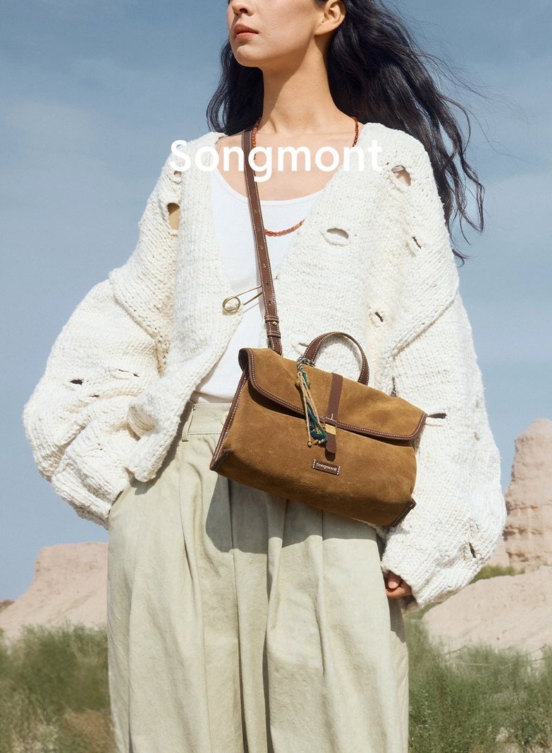 سونغمونت حقيبة سفر صغيرة من سلسلة سونغمونت سونغشانشينغ، حقيبة كتف من الجلد السويدي - Image 3