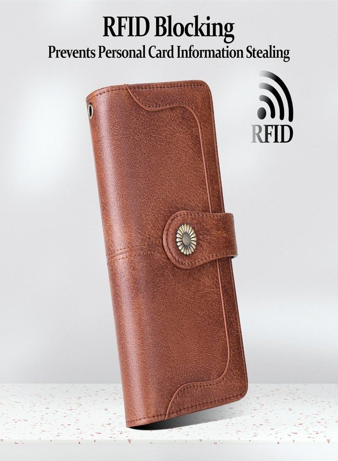 FALAN MULE Women's Wallet Genuine Leather RFID Blocking Large Capacity Trifold Ladies Wallet - Image 4
